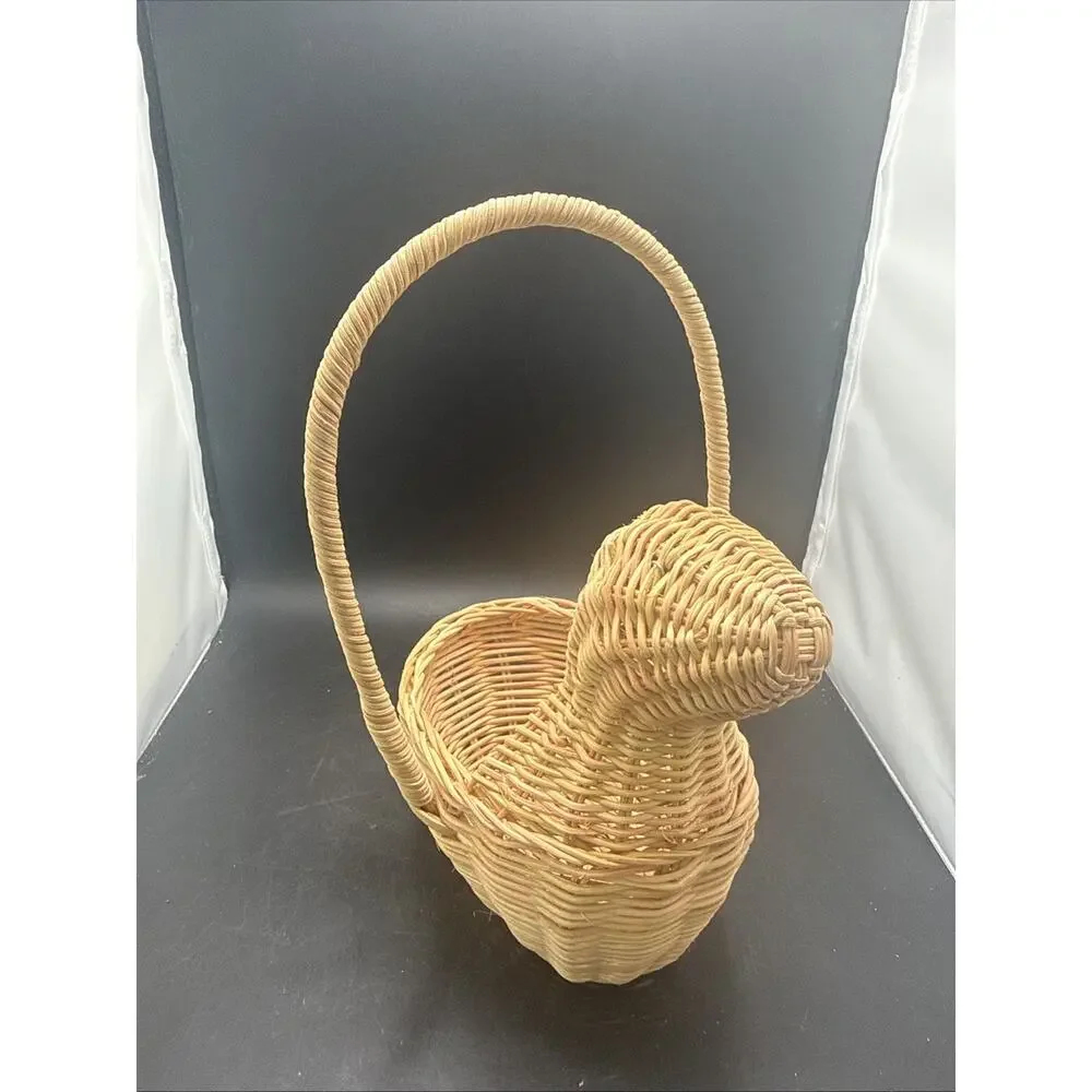 Wicker Duck Basket Rattan Easter